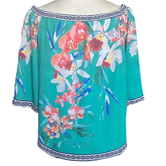 Flying Tomato Off Shoulder‎ Floral Top sz S - Picture 5 of 6